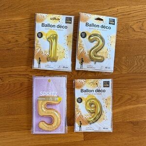 FREE WITH BUNDLE - Spritz Gold Number Balloon Set